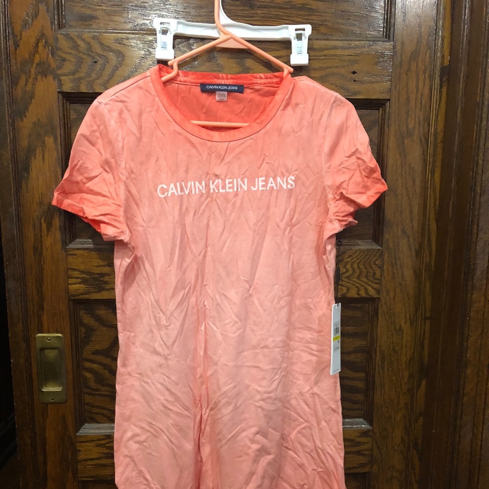 Calvin Klein t-shirt tie dyed dress